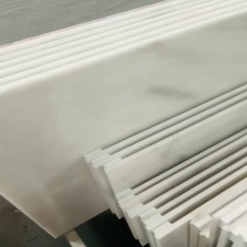 columbia white marble step threshold tiles staircase 