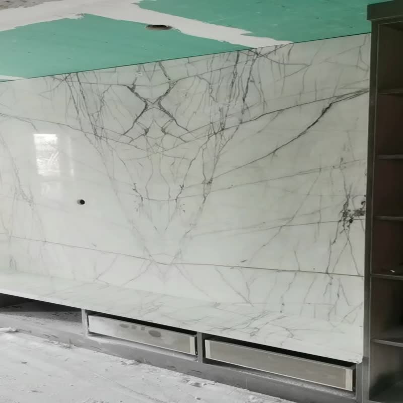 Eksioglu Iceberg Blue Marble Tiles For Elevator  