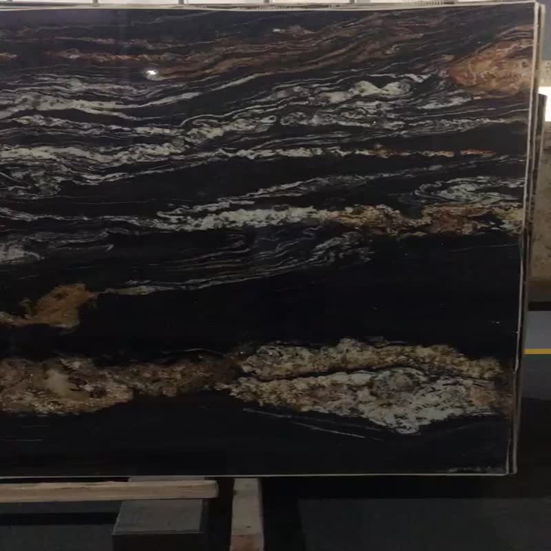 Luxury Magma Gold Luxury Black Granite With Gold Veins
