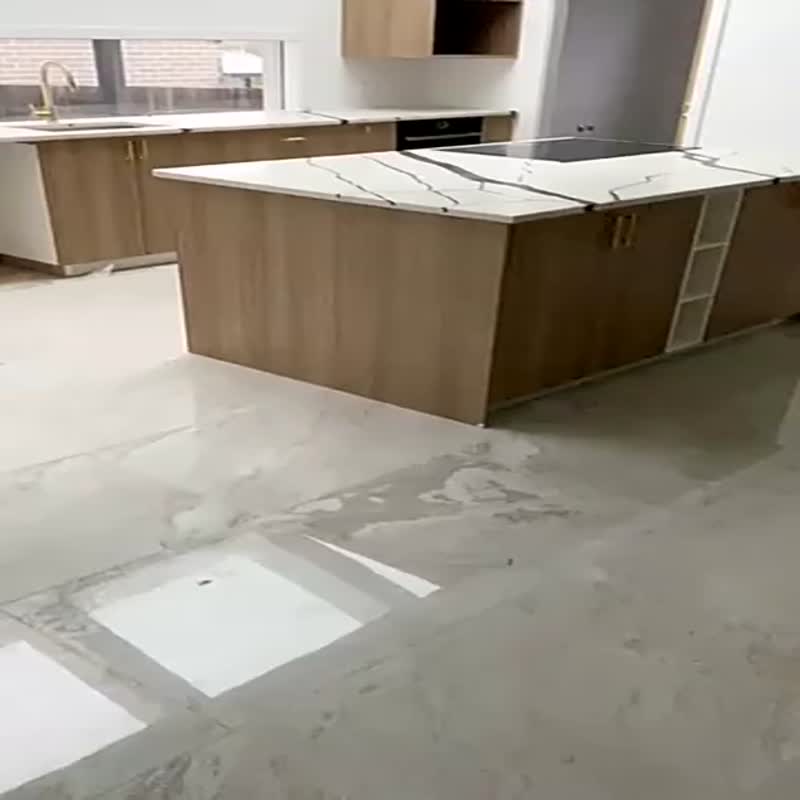 Calacatta Artificial Marble Quartz Stone Kitchen Countertop 