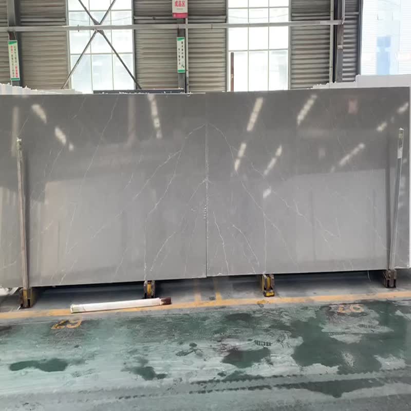 Silver Grey Artificial Quartz Slab