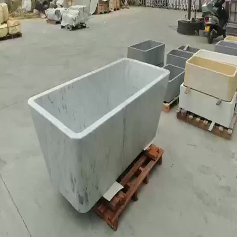 Custom Designed Marble Bathtub Carrara Oval Hotel Bath Tubs 