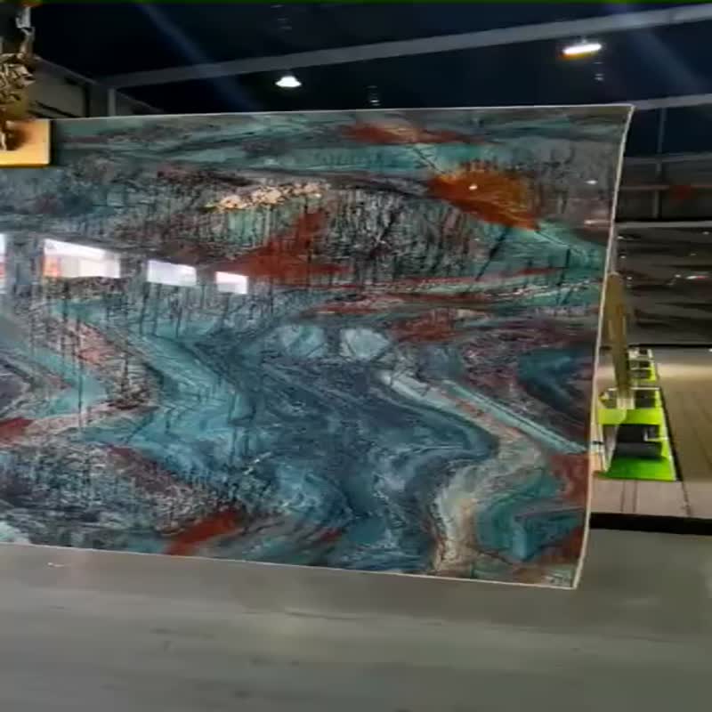 High Quality Polished Blue Velvet Green Backgroundwall Floor