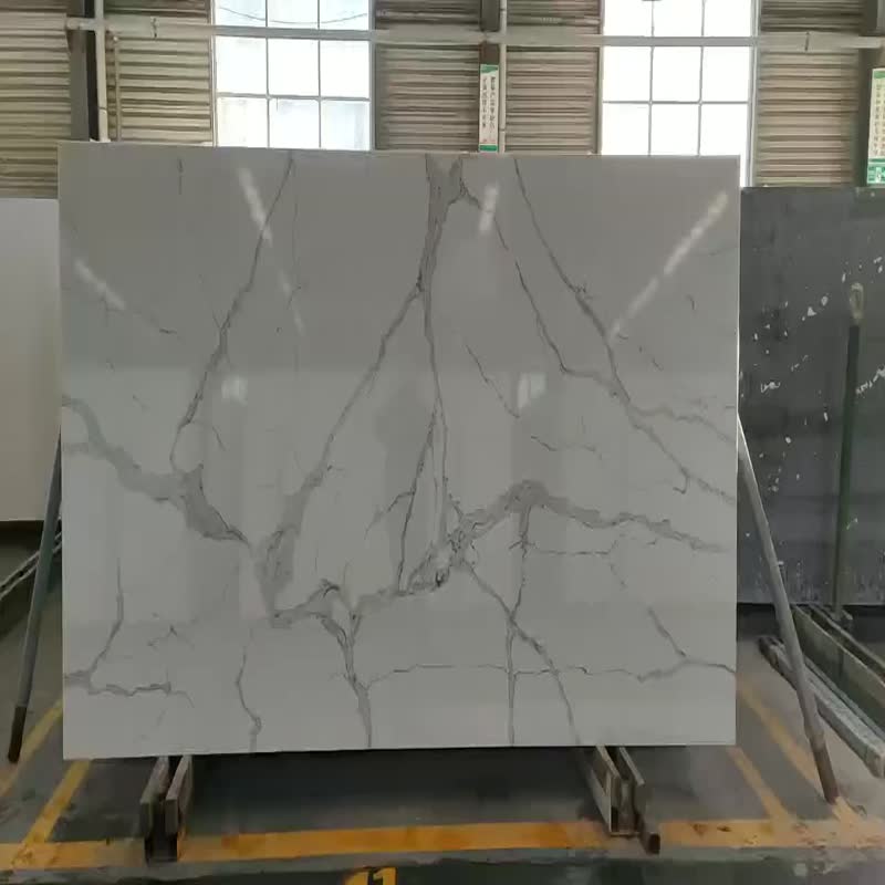 Brand New  Calacatta White  Quartz Stone Slabs Quartz Slabs