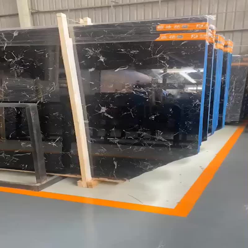Black Portoro Black Marble Tiles Nero Portoro Marble  Floor