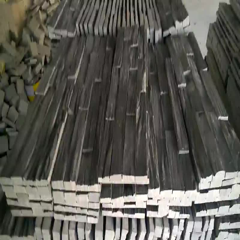 Black Split Face Slate Natural Stacked Stone Ledger Panels