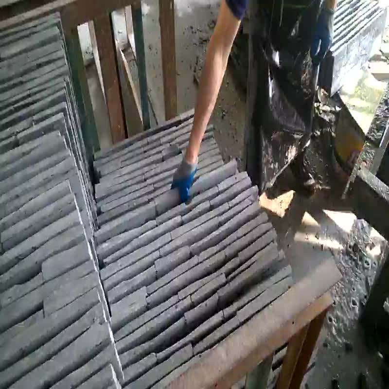 China Black Culture Slate Wall Cladding Ledge Stone Panels