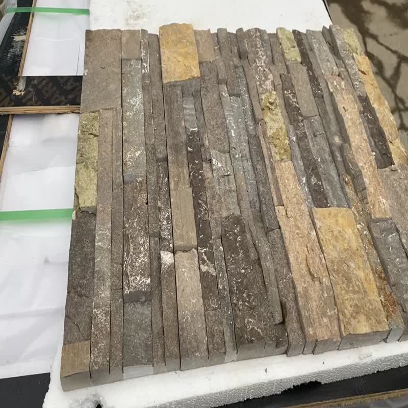 China Natural Brown Limestone Ledger Stacked Stone Veneer