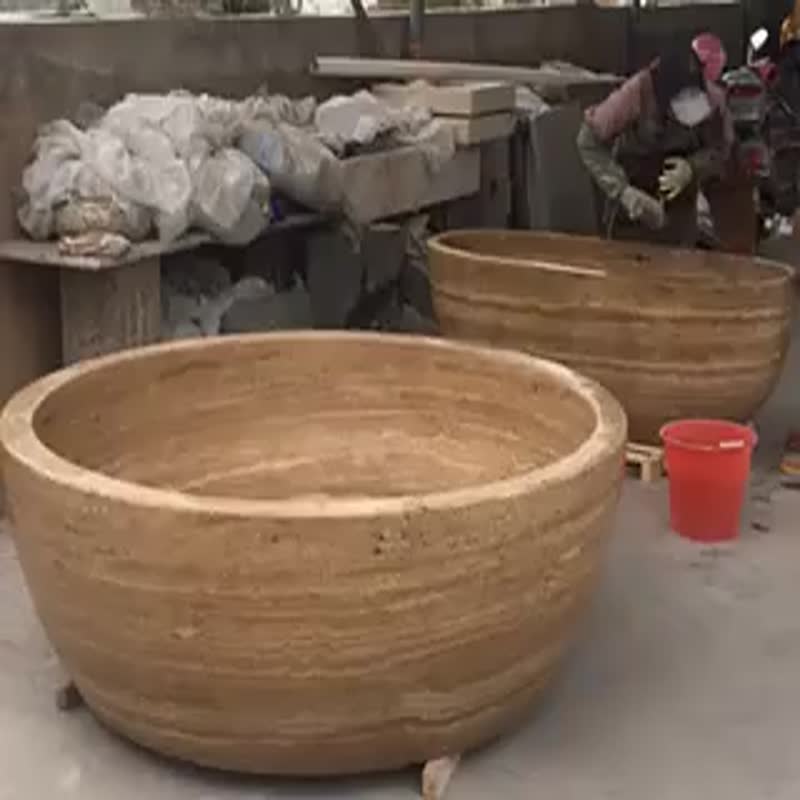 Above Counter Round Shape Toilets Marble Hand Wash Basin