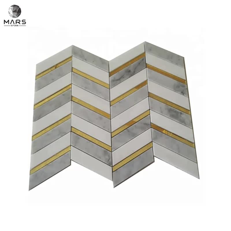Best Manufacturer White Mixed Carrara Mosaic Marble Tiles