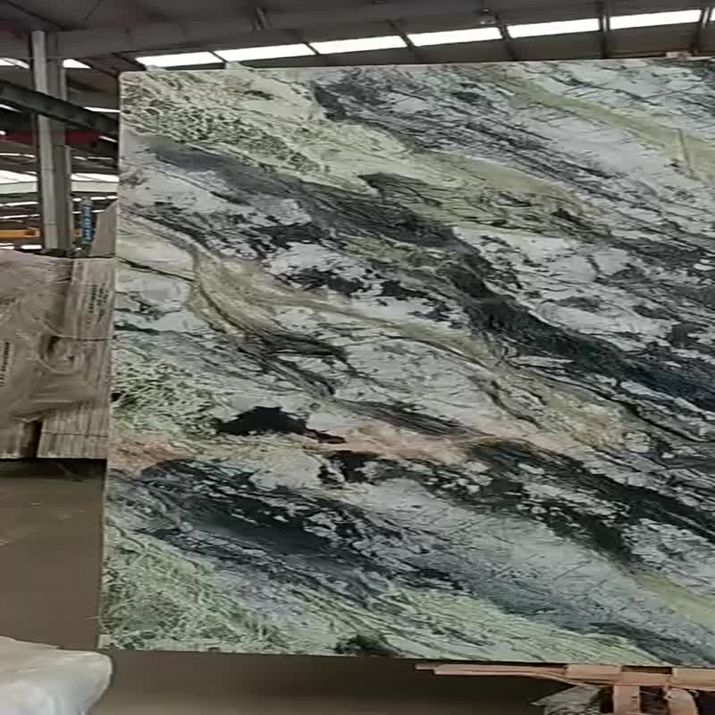 Colorful Connect Cold Emerald Jade Ice Green Marble