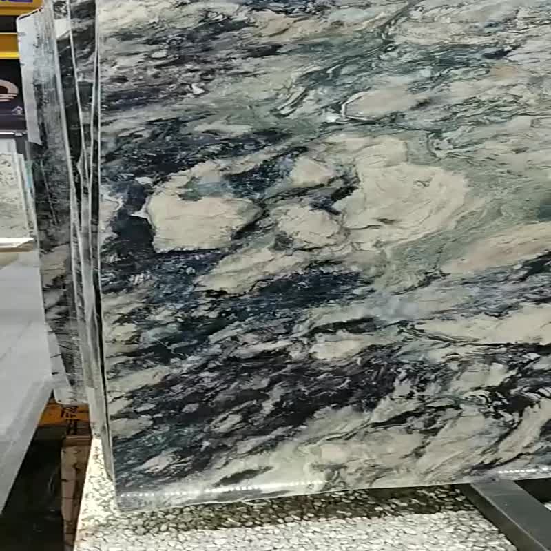 Feature Green Luxury Stone House TV Background Marble