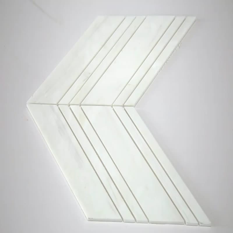 Hot Selling Chevron Marble Mosaic Bachsplash Tile Factory