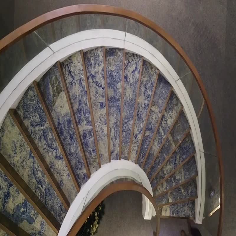 Marble LED Light Onyx Backlit Wall Slabs Photoelectric Stone Staircase
