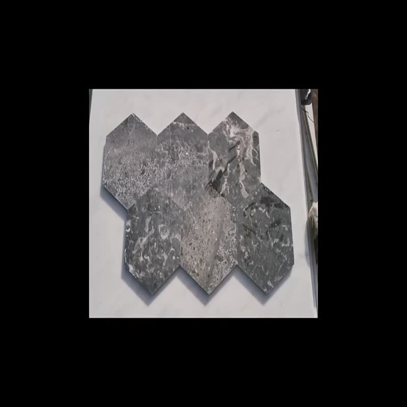 Modern Decoration Design Natural Dark Gery Stone Mosaic Tile
