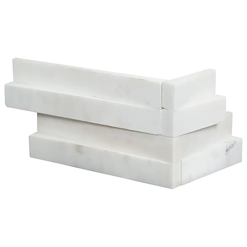 Modern Style White 3D Wave Ledger Panel Marble Wall Tile