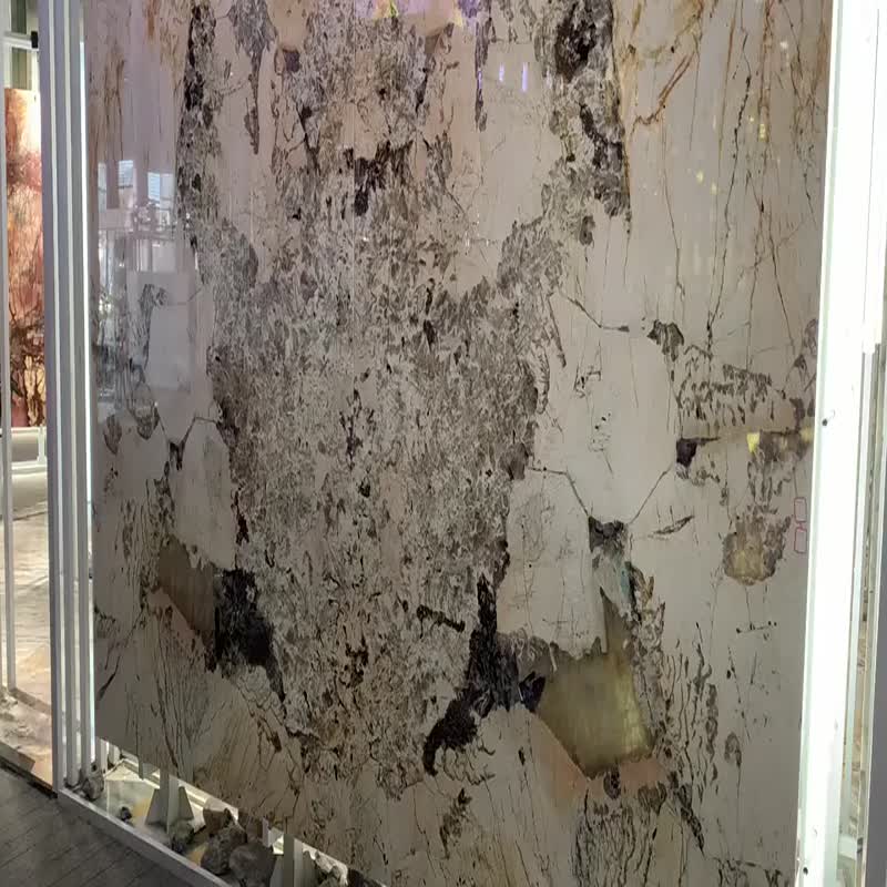 Pandora Quartzite Luxury Stone Marble LED Light Backlit Slabs Tiles