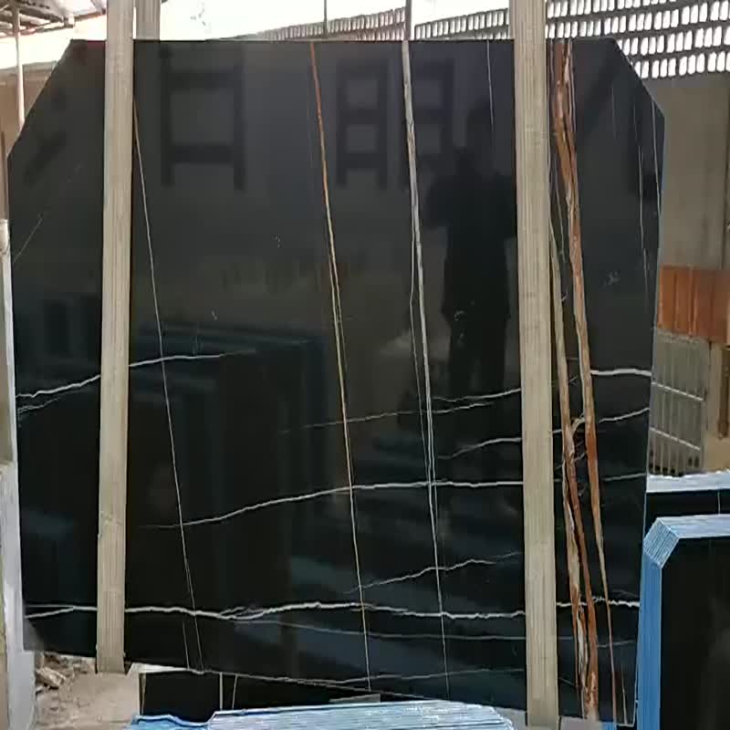 Tunisia Sahara Noir Marmo Dorato Black Aziza Marble 