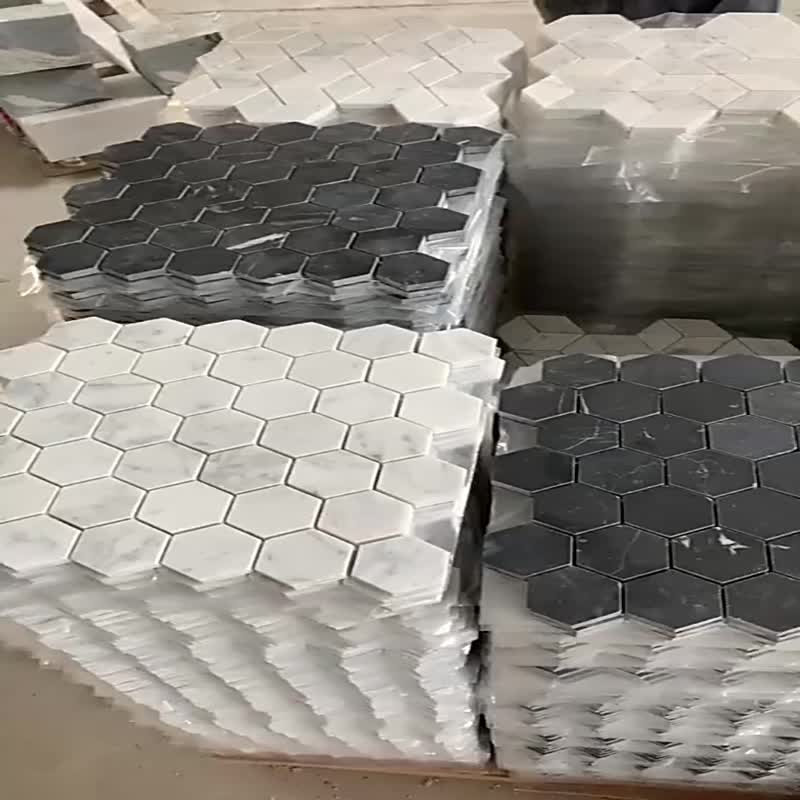 White Marble Circle Penny Round Mosaic Tile For Kitchen
