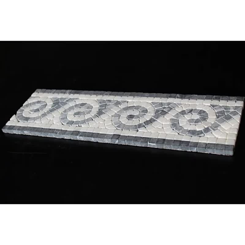 Wholesales Pebbles Polished White Marble Mosaics Border