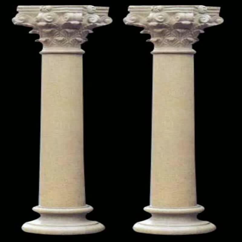 Beige White Limestone Roman Columns,Customized Pillars