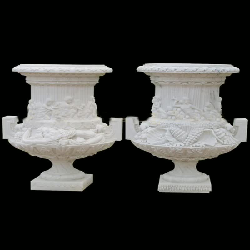 Handcraft Pure White Marble Planters & Vases