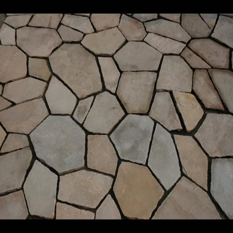 Irregular Shaped Mixed Color Slate Flagstone Paving Stone