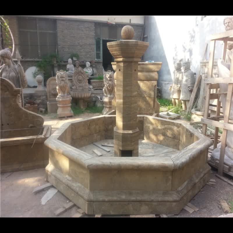 Limestone Marble Garden Water Fountain For Sale