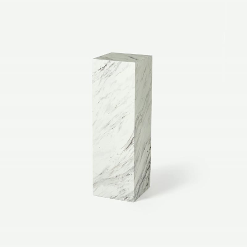 Outdoor White Marble Column Stone Pillar