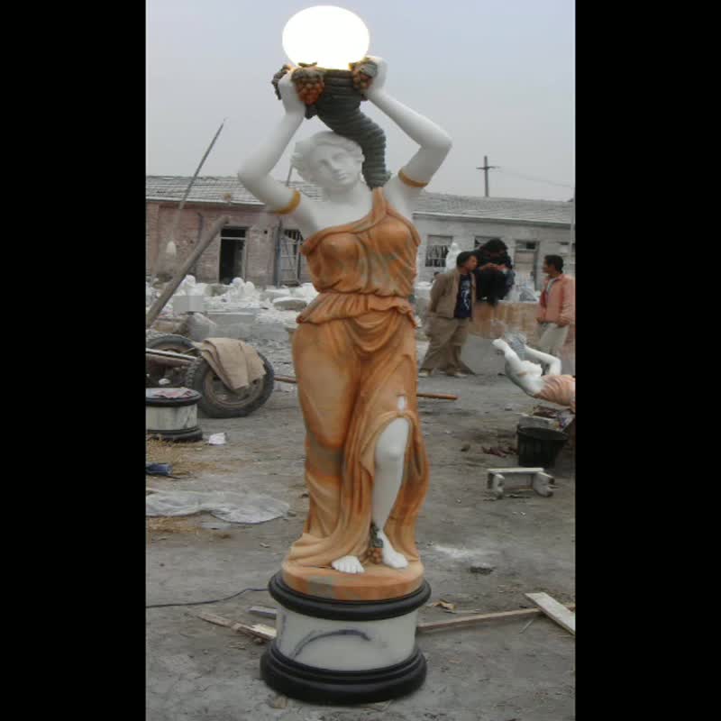 White Marble Moon Girl Statue Woman Sculptures