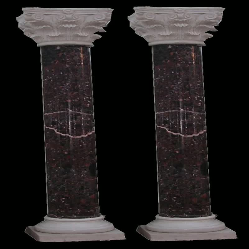 Wholesale Green Marble Columns,Hand Carving Marble Pillars