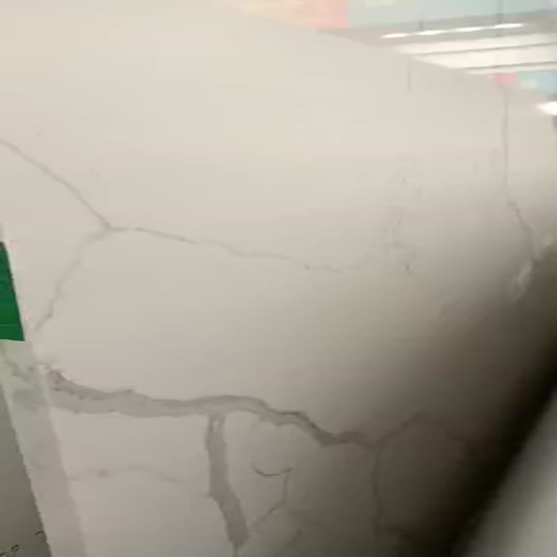Calacatta White Polished Quartz Slab GS B For Decoration