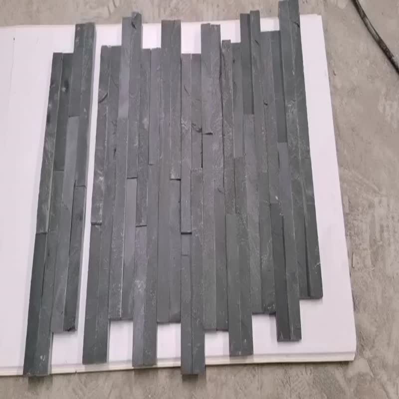 10X36CM Natural Black Z China Slate Split Face Culture Stone