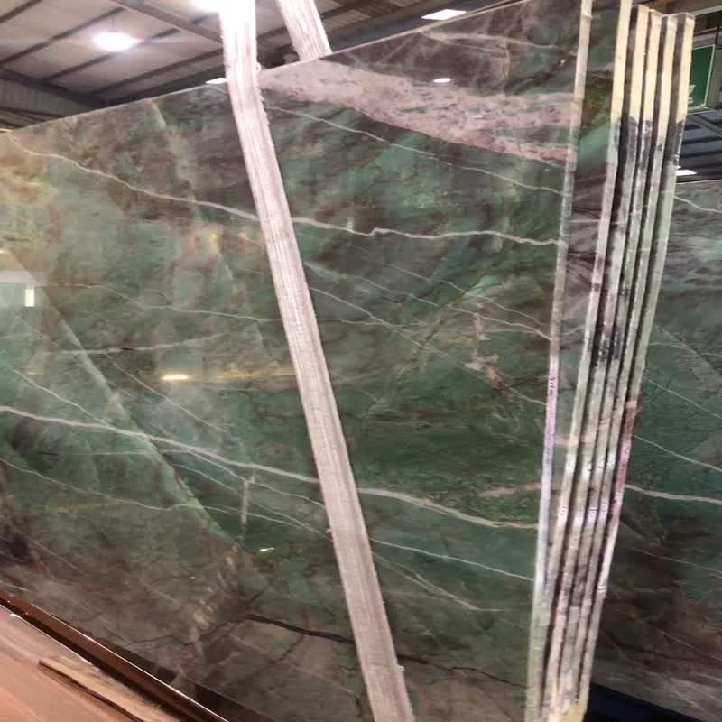 Green Stone Floor Tile Sauipe Quartzite Slabs For Countertop