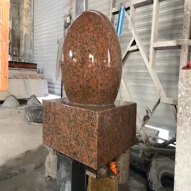 Stone Outdoor Water Features Granite Rolling Ball Fountain