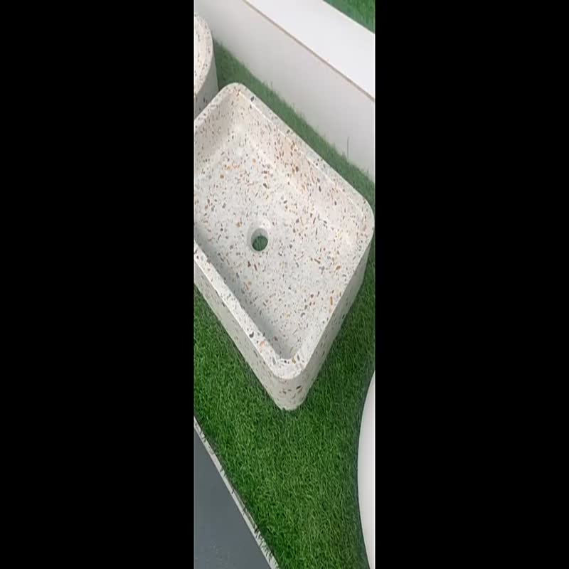 Cheap Price Terrazzo Round Square Bathroom Sink Washbasin