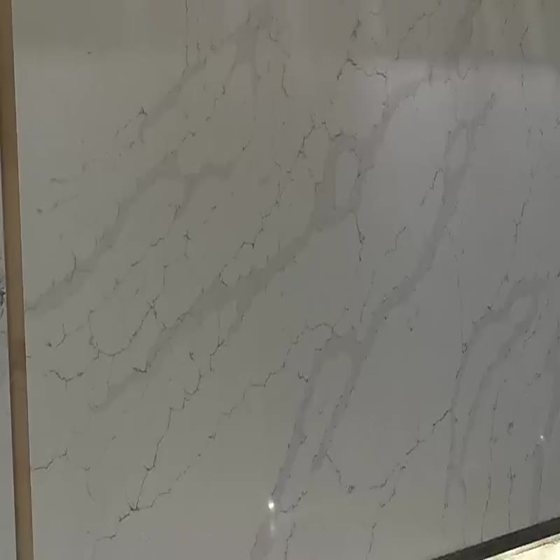 New Design And Good Price Calacatta White Marble Quartz Slab