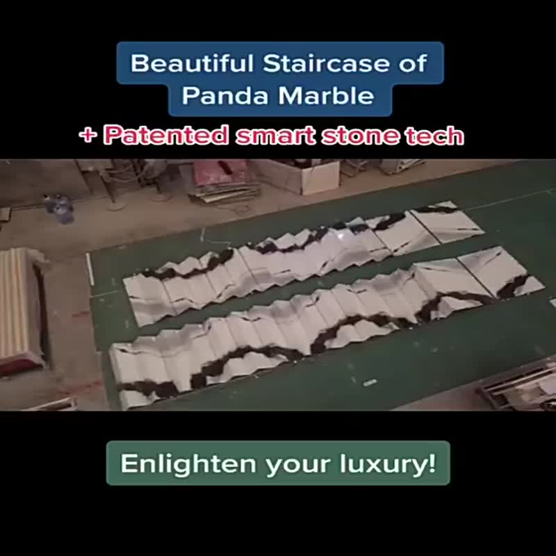2021 New Design China Panda White Marble Stairs, Steps