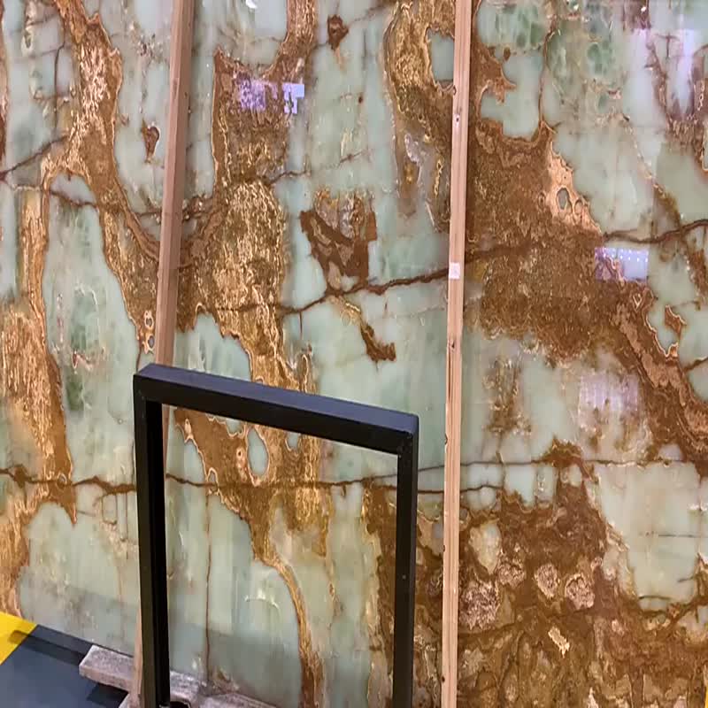 Ancient Green Natural Onyx China Supplier For Table Tops