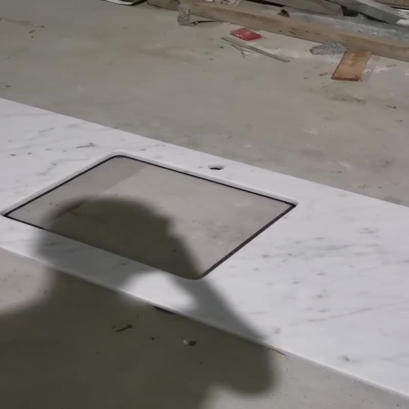 Bianco Carrara White Marble Kitchen Abovemount Counters