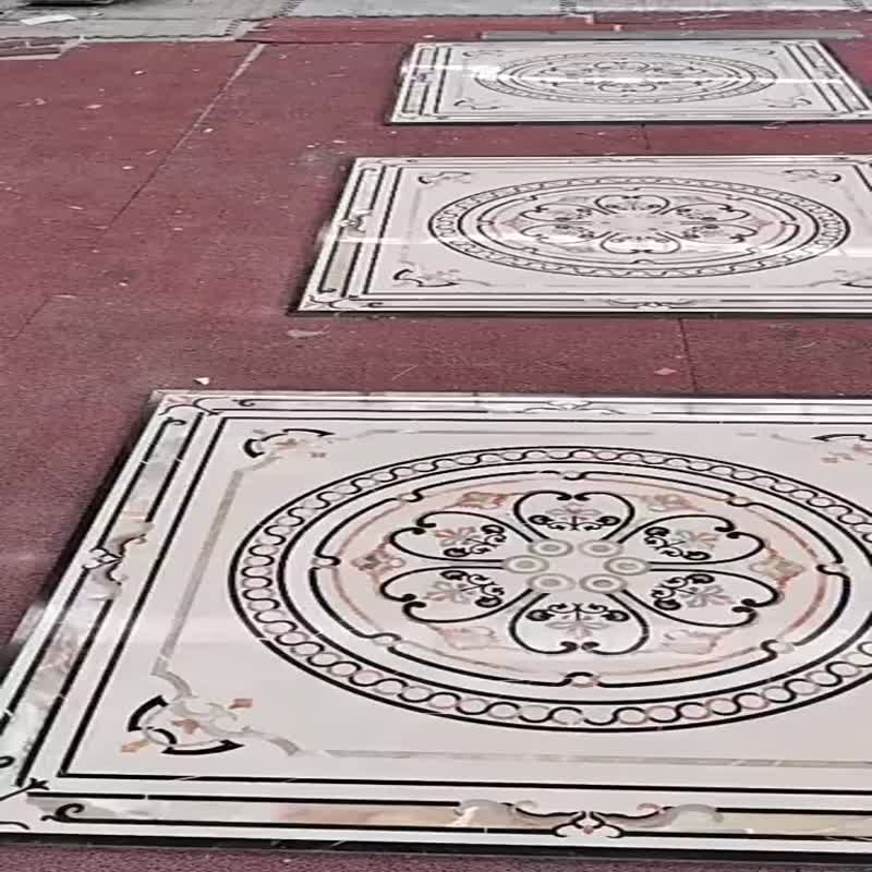 Factory Price Customized Round Square Floor Waterjet Marble