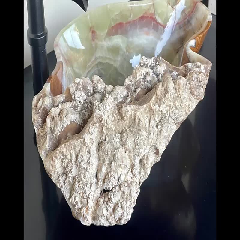 Natural Stone Onyx Sink Hand Carved Vessel Basin