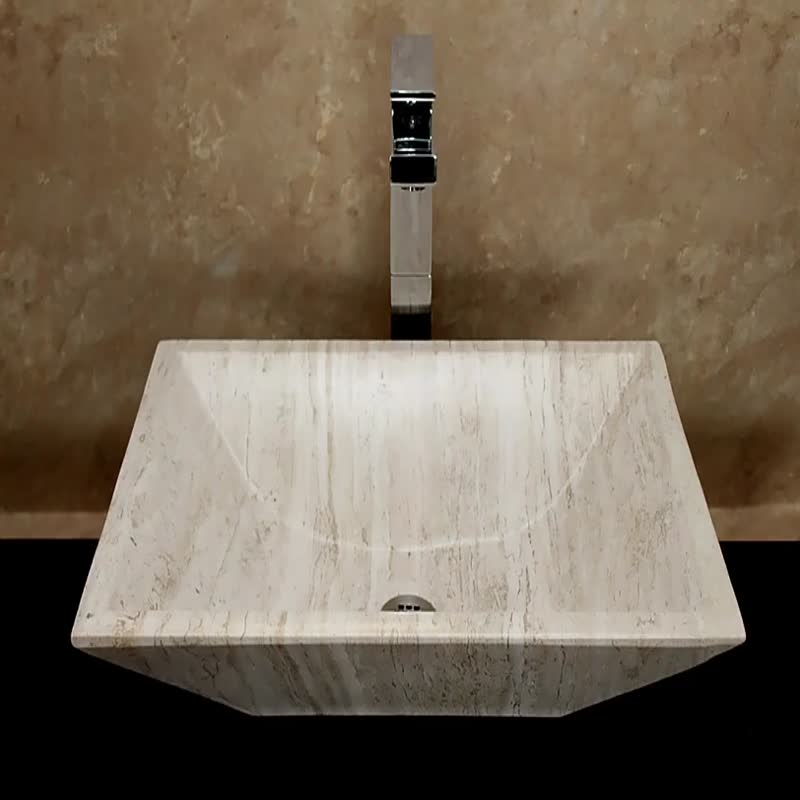 Natural Stone Rustic Travertine Carved Sink
