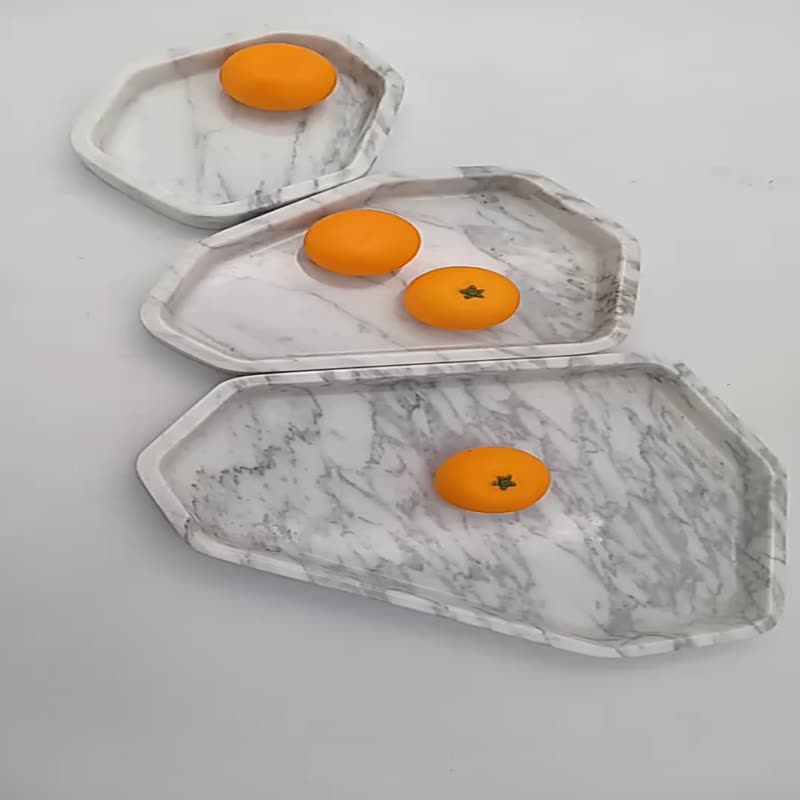 New Design Modern Decorative Tray Marble Pattern Fruit Tray