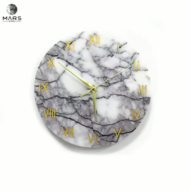 Personalized Modern Design Circular Marble Wall Clock