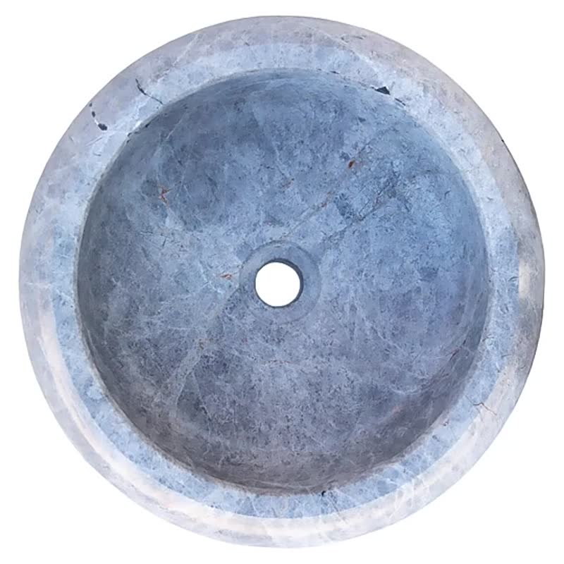 Polished Natural Stone Sivas Silver Marble Round Sink