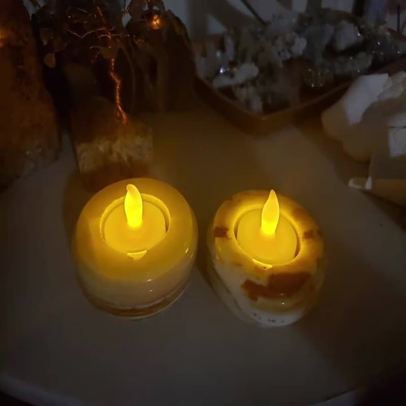 Western Natural Onyx Night Light Tea Stone Candle Holder