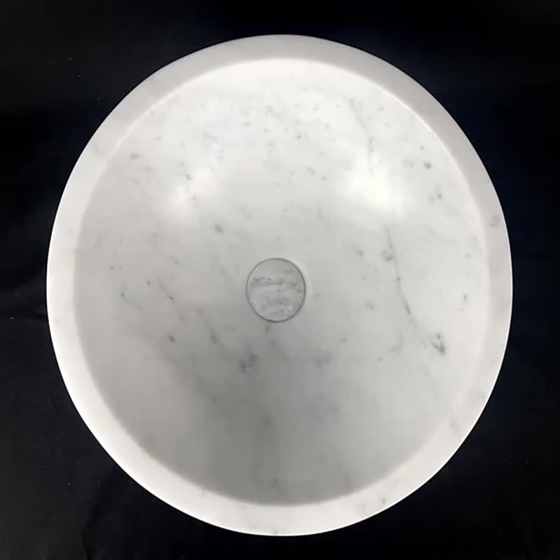Western Wholesales White Natural Marble Stone Wash Basin