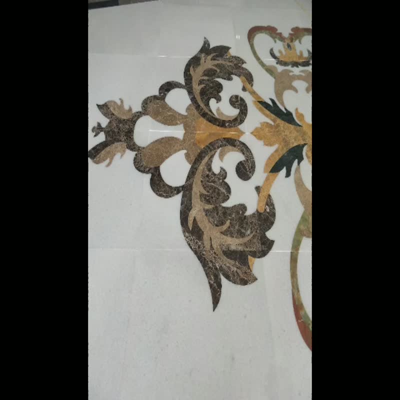 Beautiful Home Inlay Marble Floor Waterjet Medallion Tiles