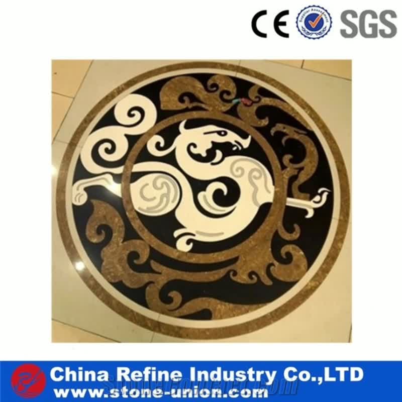 Customed Polished Marble Waterjet Medallion